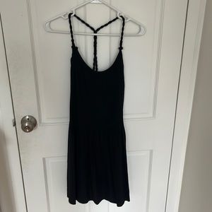 Black size 6 Banana Republic skater mini dress